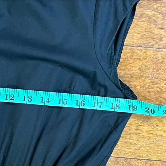 LOFT Black Button-Front Tie Waist Shirt Dress Women’s 10P Preowned - Picture 5 of 9